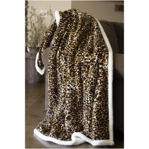 Carstens Inc Leopard Sherpa Throw Blanket