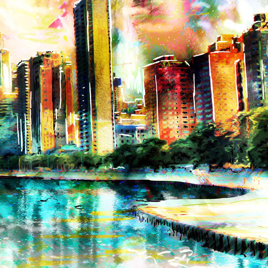 Chicago Art Print, Skyline Canvas