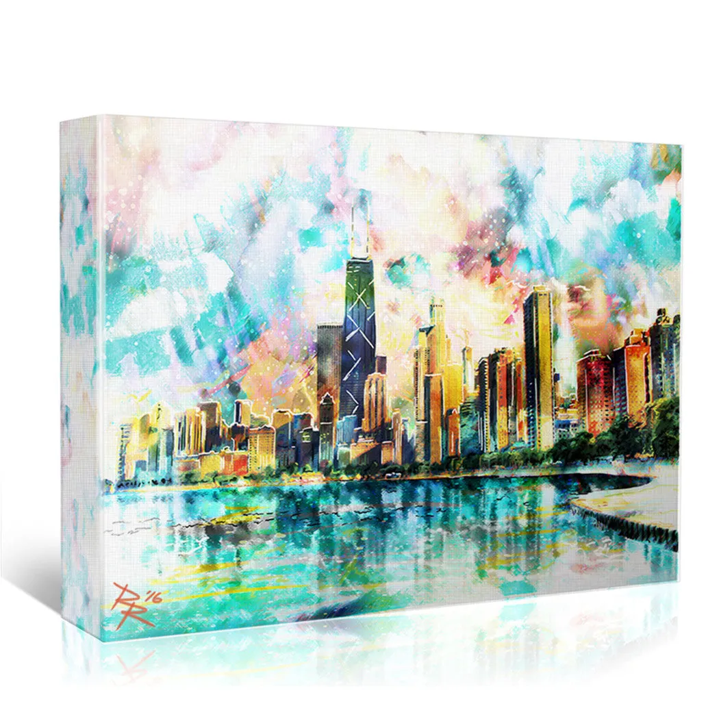 Chicago Art Print, Skyline Canvas