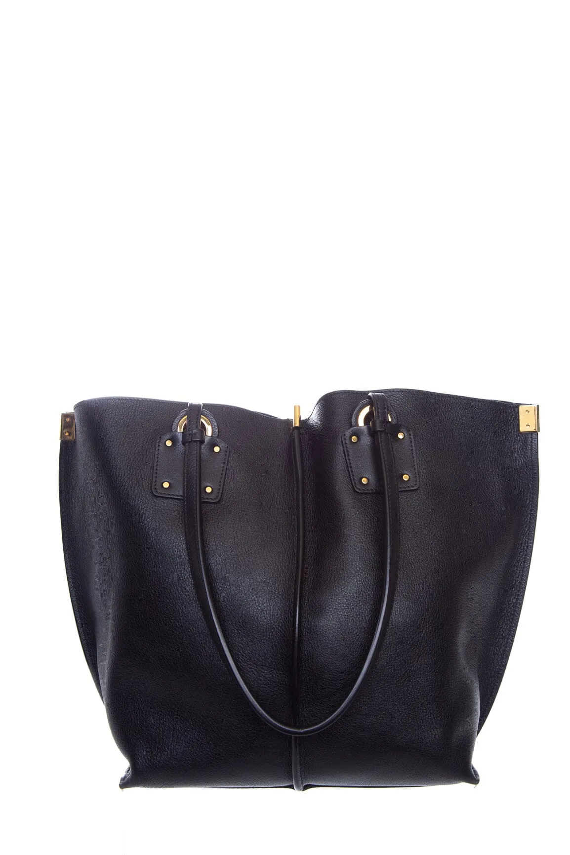 Chloe Black Calf-skin Vick Tote