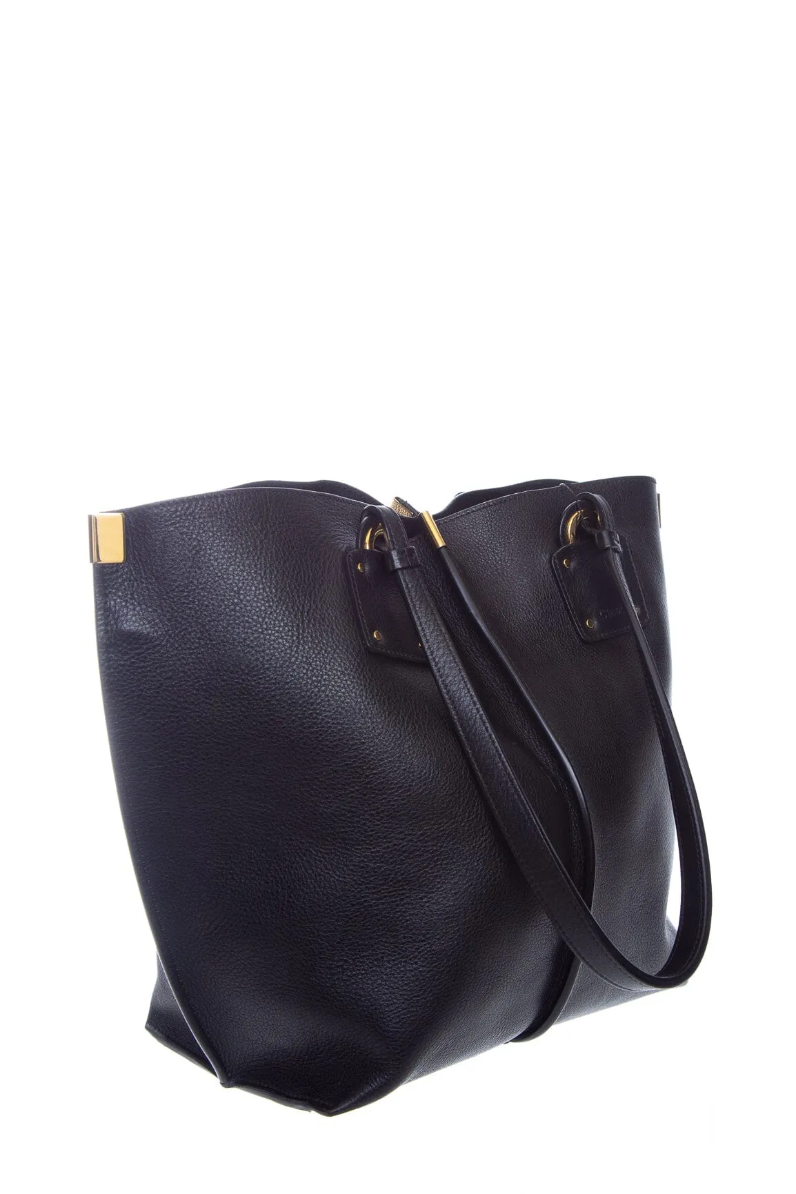 Chloe Black Calf-skin Vick Tote