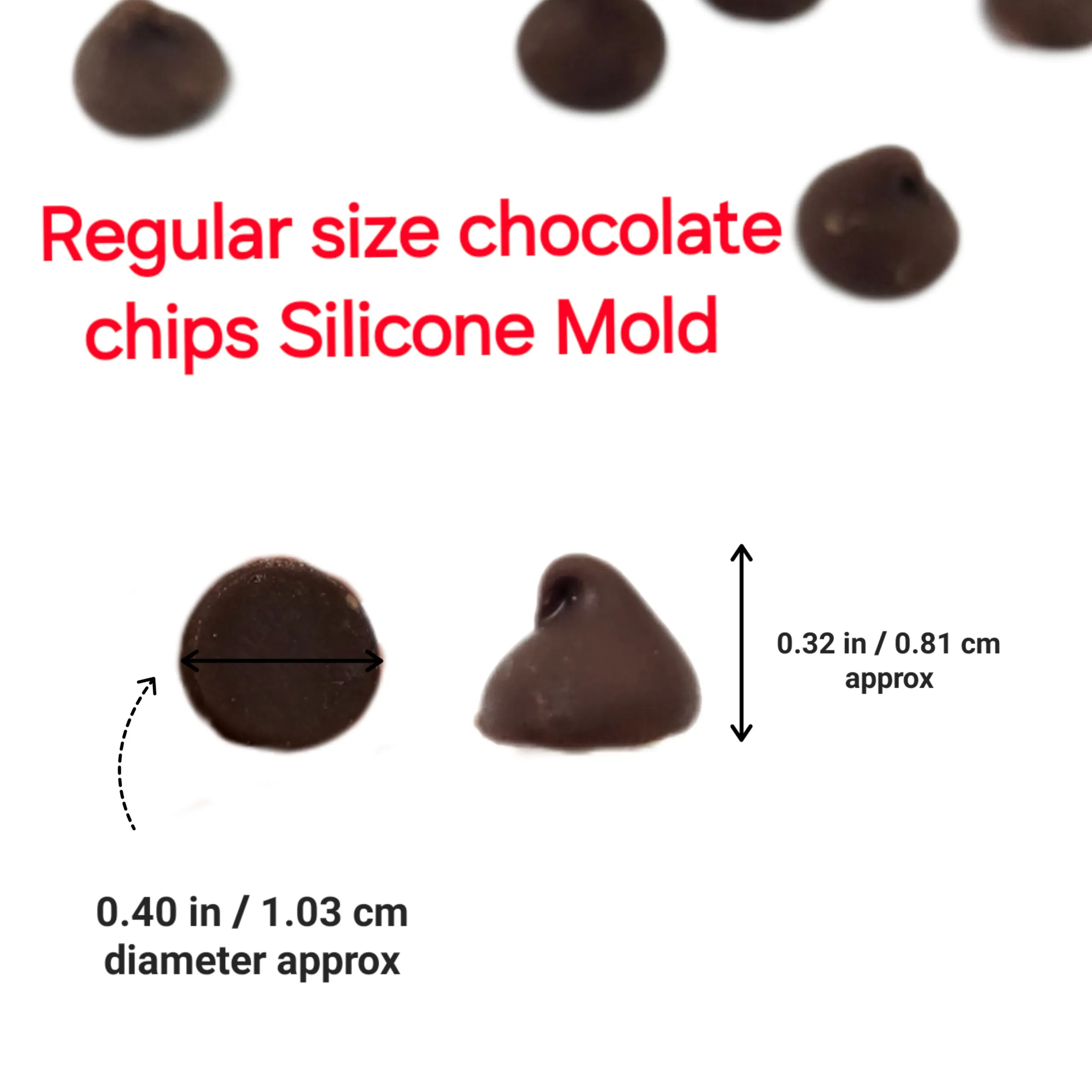 Chocolate drops mold mini Chocolate chip mold Candle Silicone Mold Soap Mold for Resin Wax melts mold Wax melts