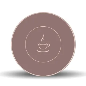 Coffee Time <br>Glass Table Spinner 17.75"