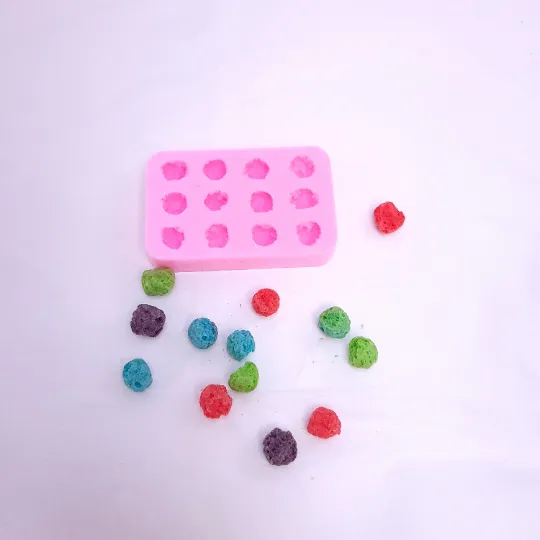 Colorful Cereal crunch berries 12 cavities cereal mold Soap Candle Mold for Wax Mold for Resin