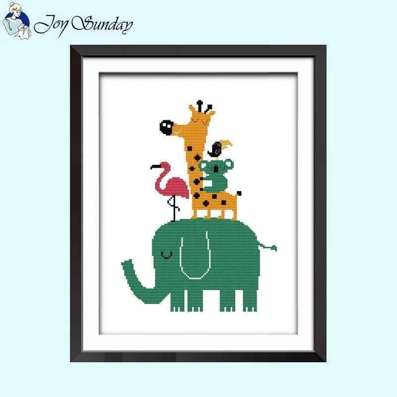 Colorful Fox Joy Sunday Cross Stitch