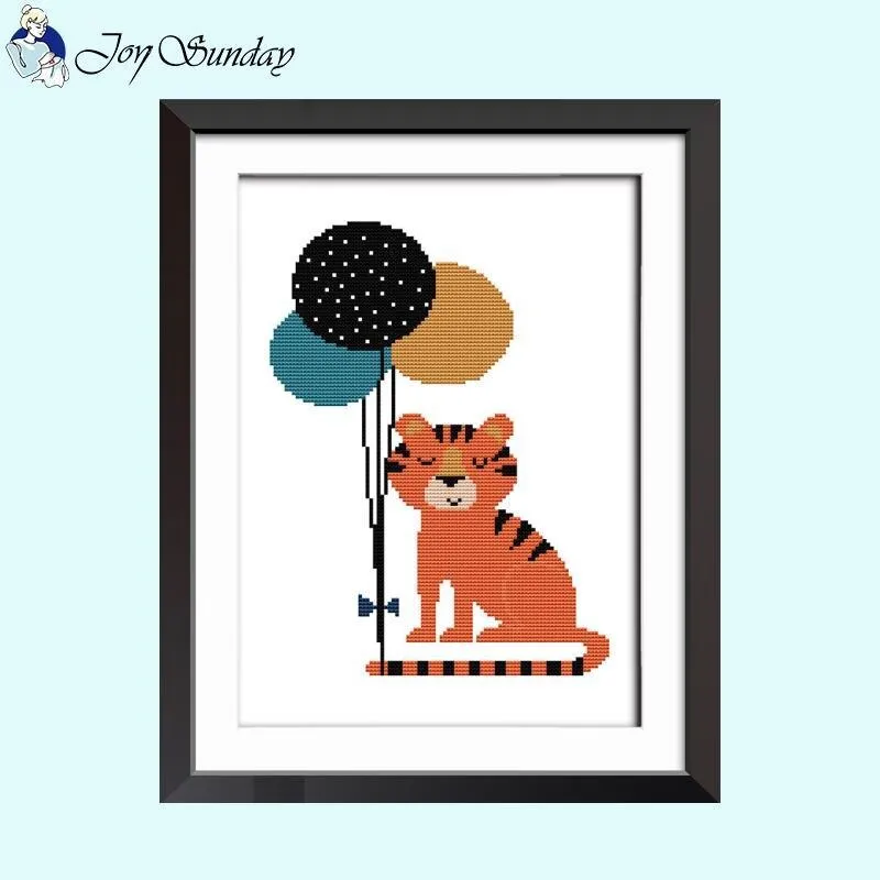Colorful Fox Joy Sunday Cross Stitch