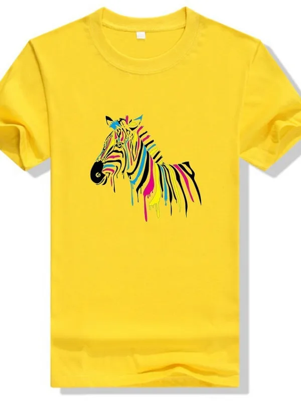 Colorful Horse Pattern T-shirt