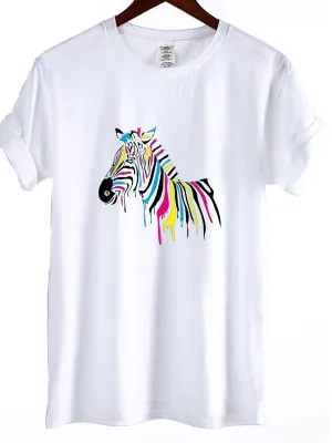 Colorful Horse Pattern T-shirt