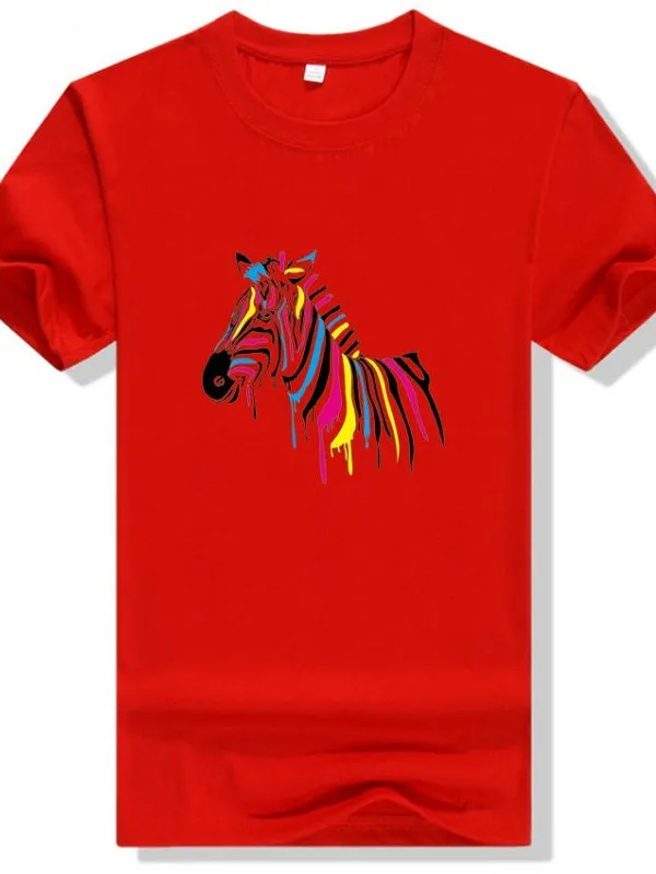 Colorful Horse Pattern T-shirt