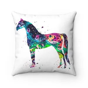 Colorful Horse  Square Pillow