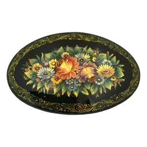 Colorful Large Barrette Hand Painted