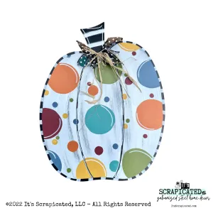 Colorful Polka Dot Tall Pumpkin