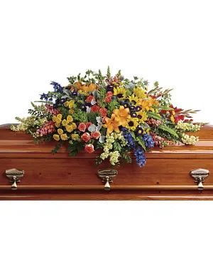 Colorful Reflection Casket Spray