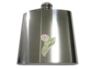 Colorful Tulip Flower 6oz Flask