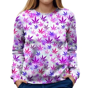 Colorful Weed Womens Sweatshirt