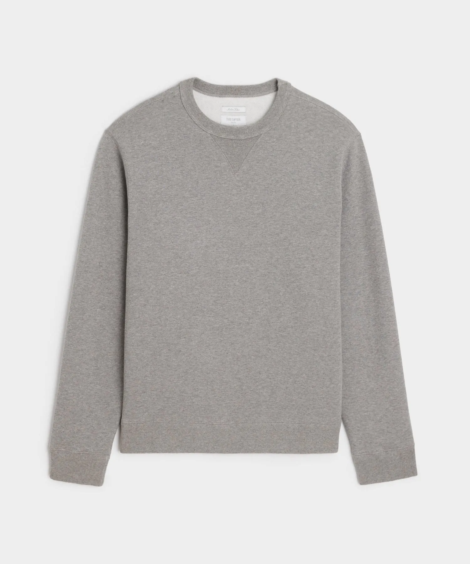 Cotton-Camelhair Fleece Sweatshirt in Grey Heather