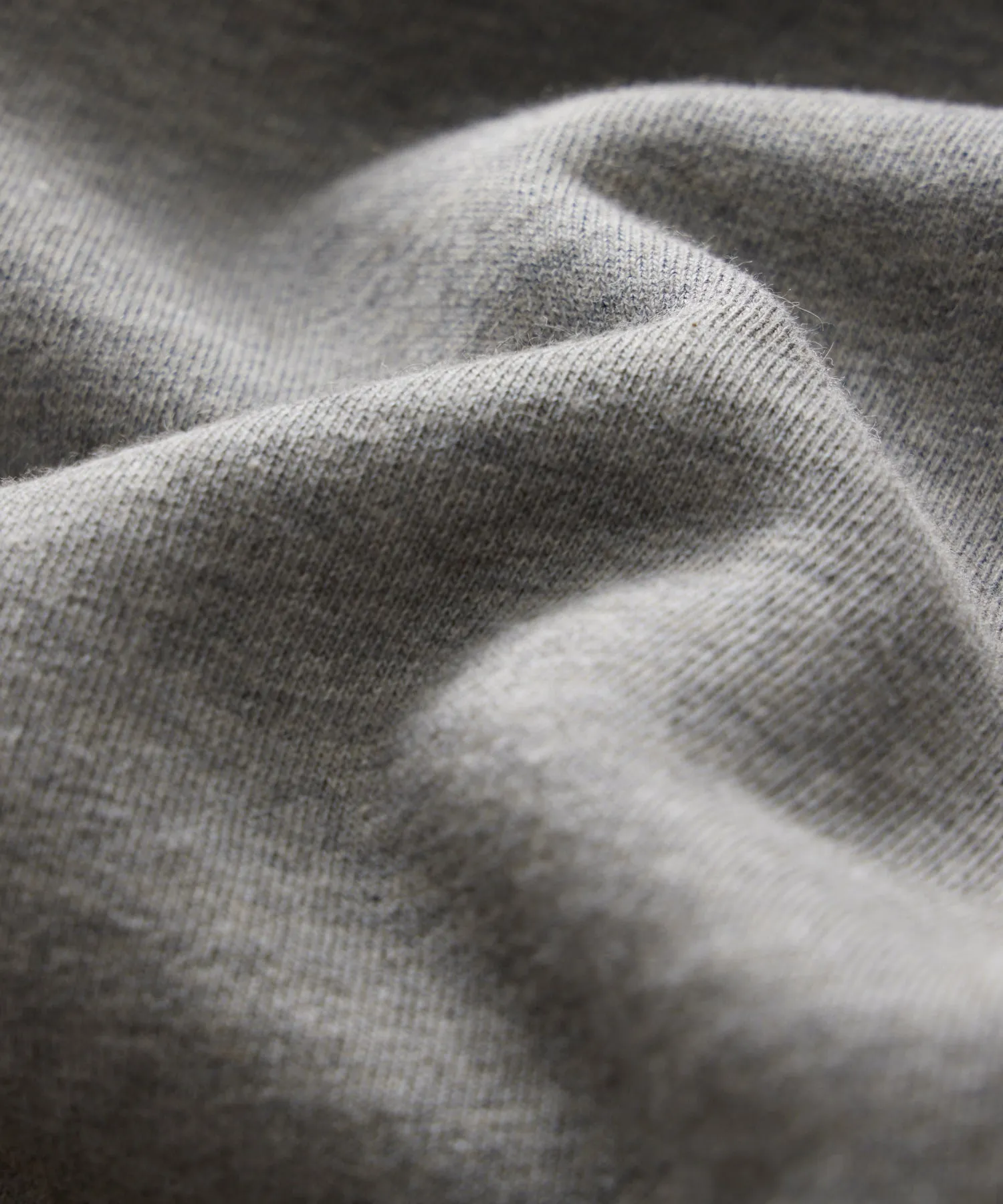 Cotton-Camelhair Fleece Sweatshirt in Grey Heather