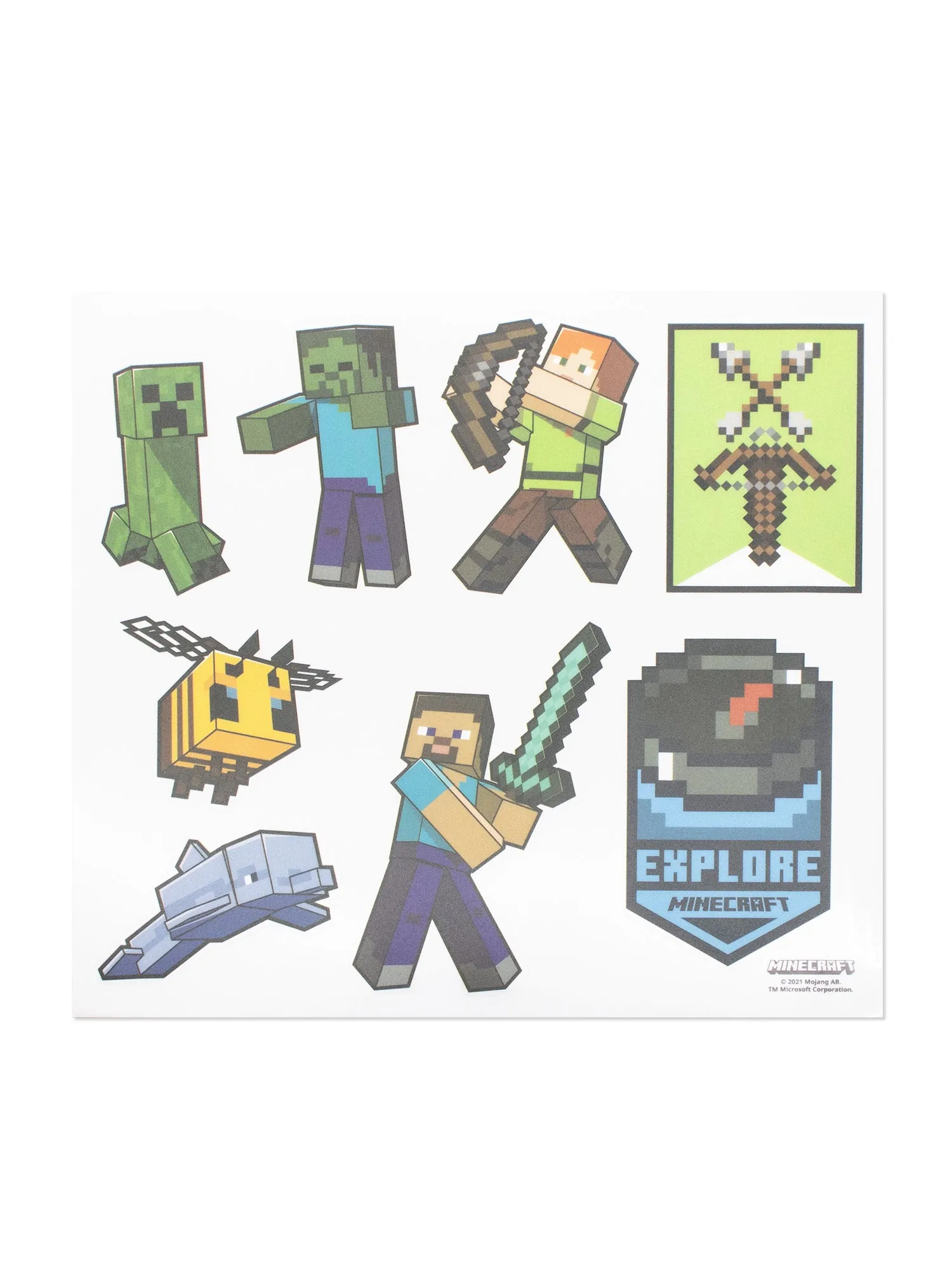CultureFly Minecraft TNT Collectible Box, Collector's Activity & T-Shirt Gift Box, 8pc