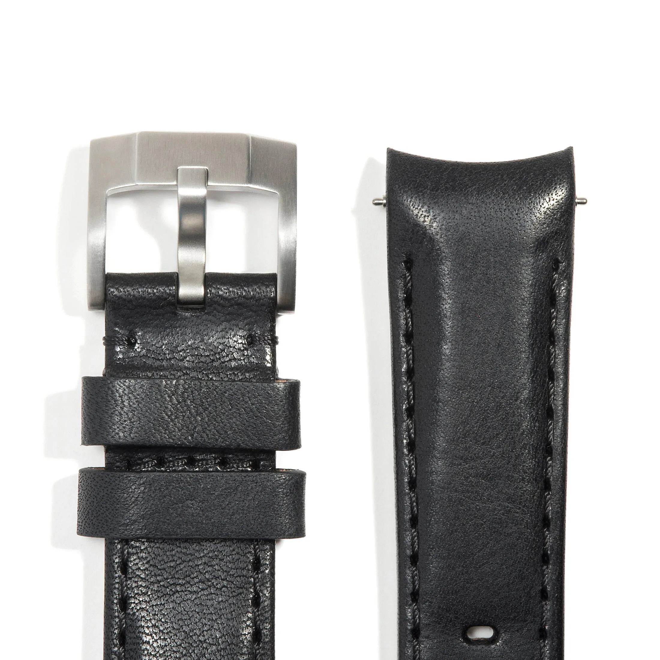 Curved End Leather Strap for Rolex Explorer II with Tang Buckle