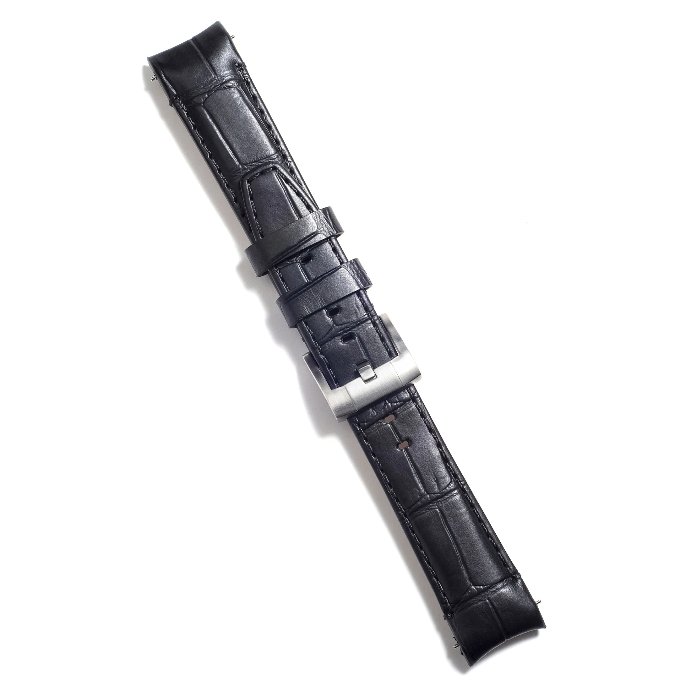 Curved End Leather Strap for Rolex Explorer II with Tang Buckle