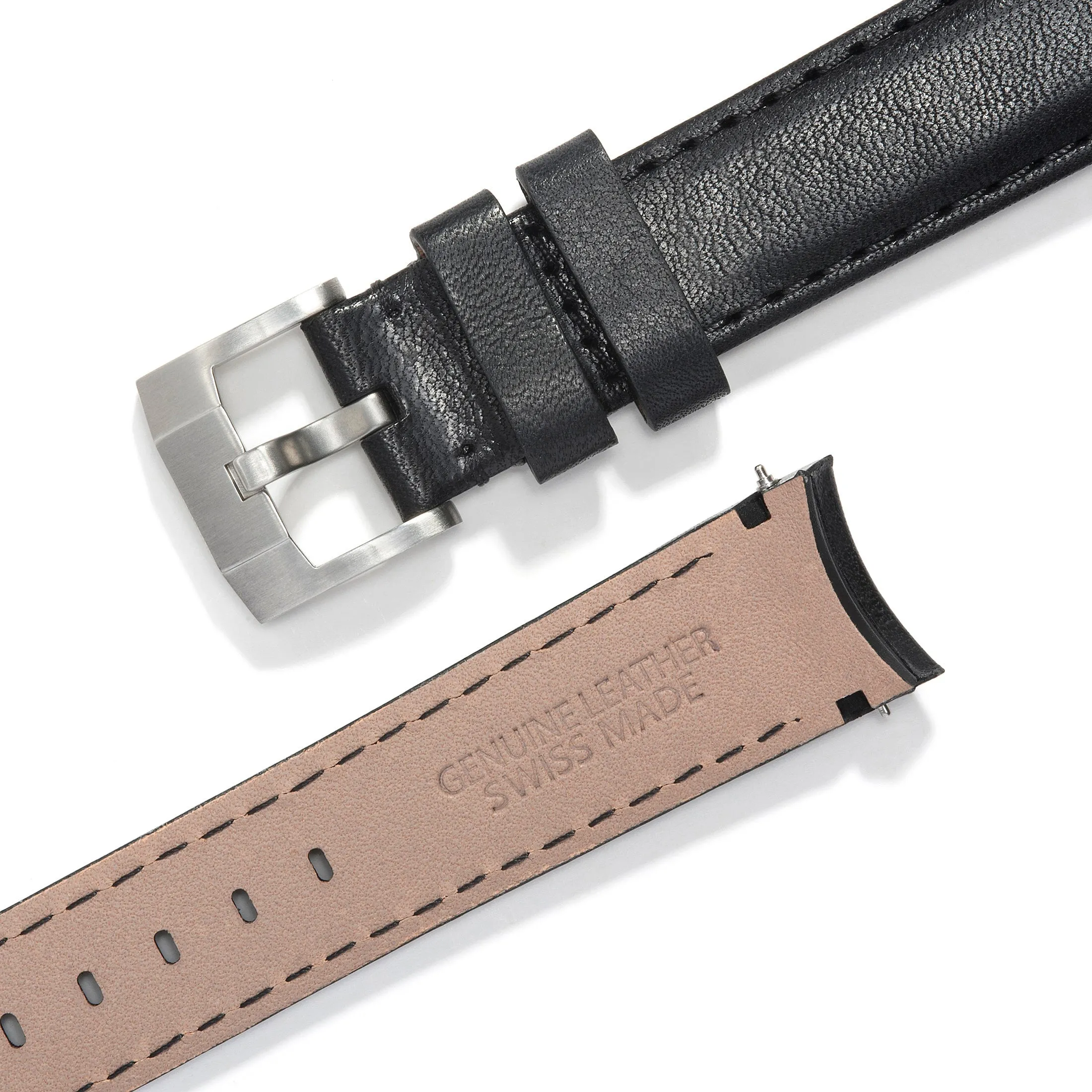 Curved End Leather Strap for Rolex Explorer II with Tang Buckle