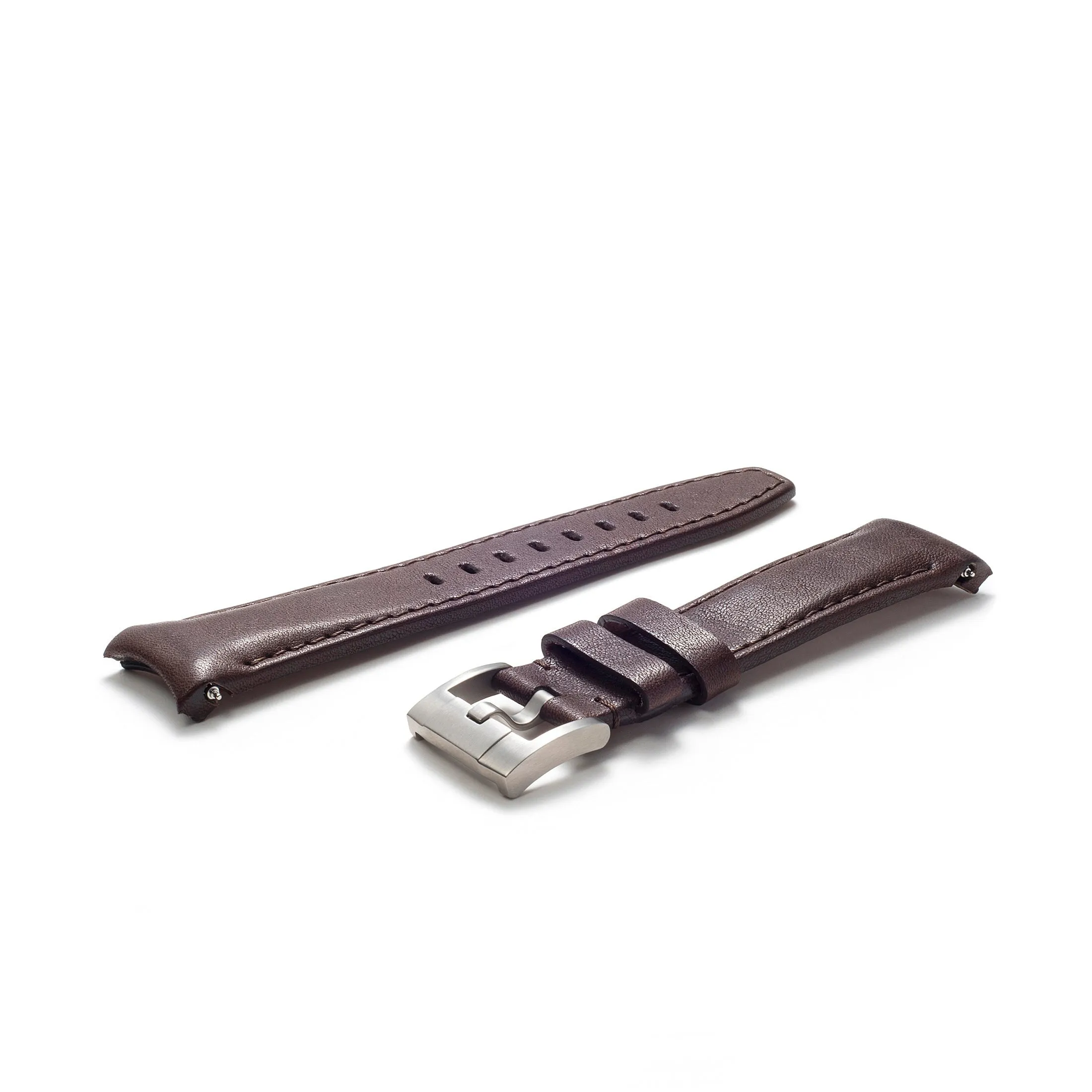 Curved End Leather Strap for Rolex Explorer II with Tang Buckle