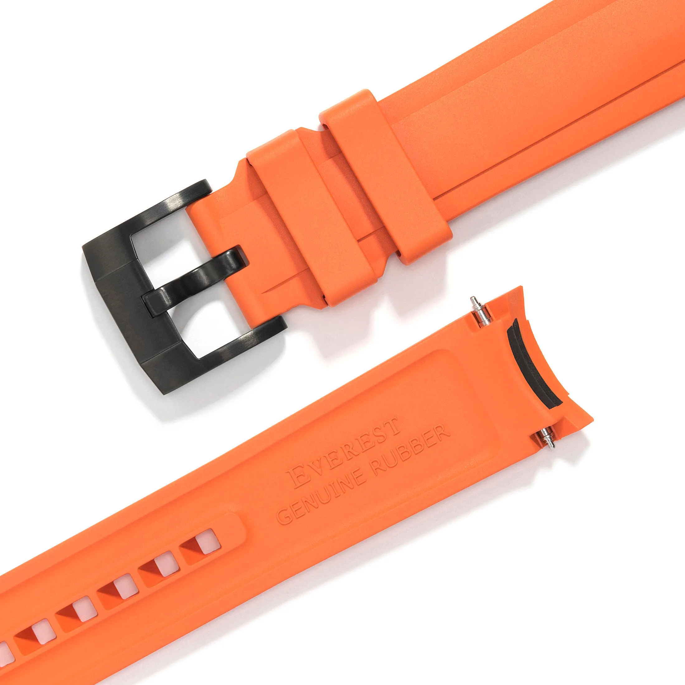 Curved End Rubber Strap for Rolex Explorer II 42mm with Tang Buckle (Produced between 2011-2020)
