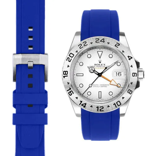 Curved End Rubber Strap for Rolex Explorer II 42mm with Tang Buckle (Produced between 2011-2020)