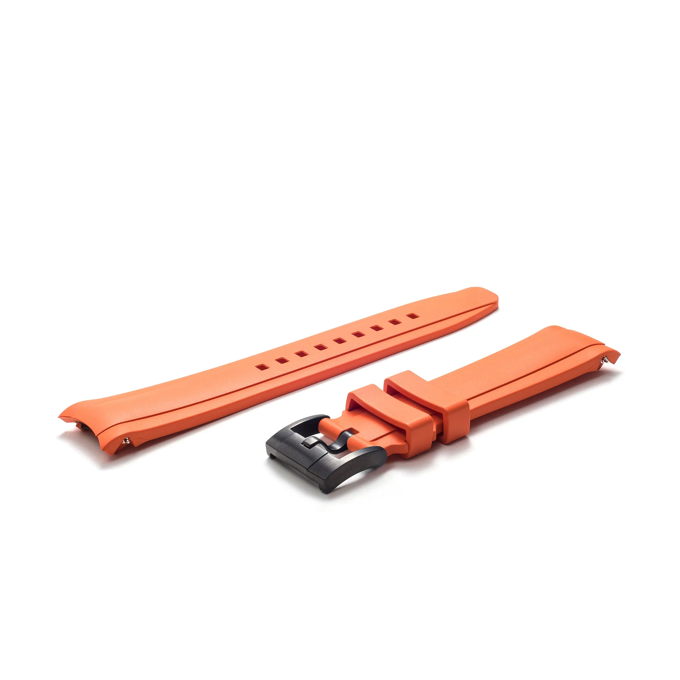 Curved End Rubber Strap for Rolex Explorer II 42mm with Tang Buckle (Produced between 2011-2020)