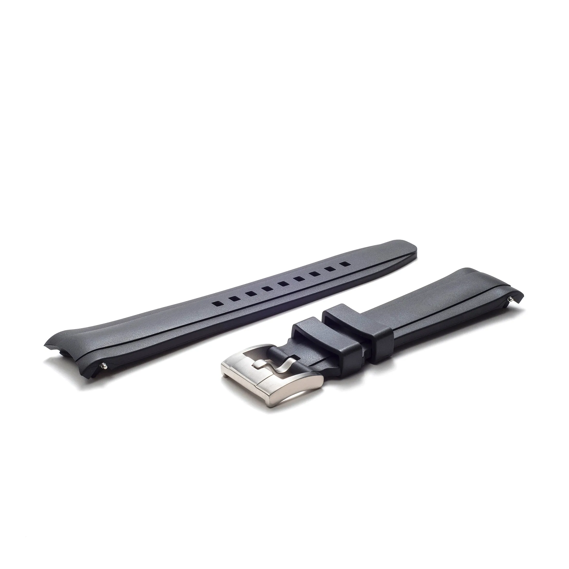 Curved End Rubber Strap for Rolex Explorer II 42mm with Tang Buckle (Produced between 2011-2020)
