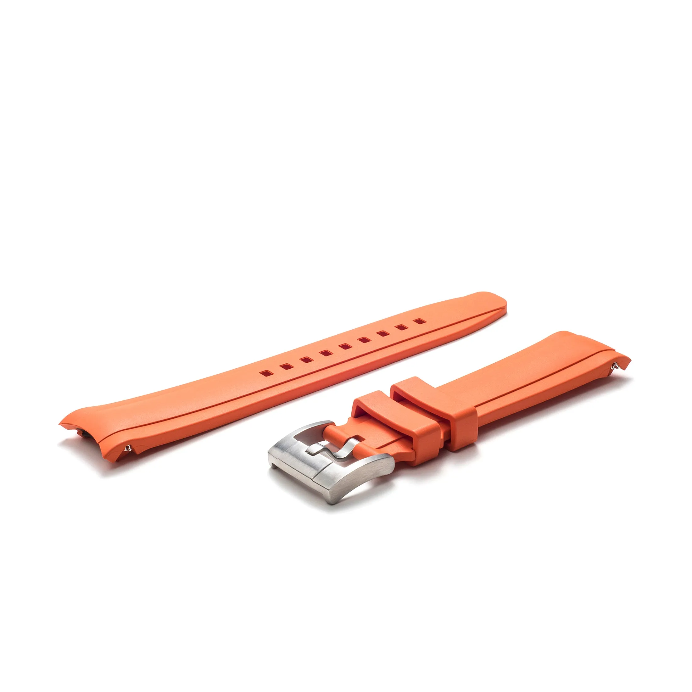 Curved End Rubber Strap for Rolex Explorer II 42mm with Tang Buckle (Produced between 2011-2020)