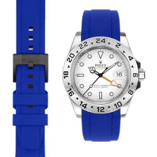 Curved End Rubber Strap for Rolex Explorer II 42mm with Tang Buckle (Produced between 2011-2020)