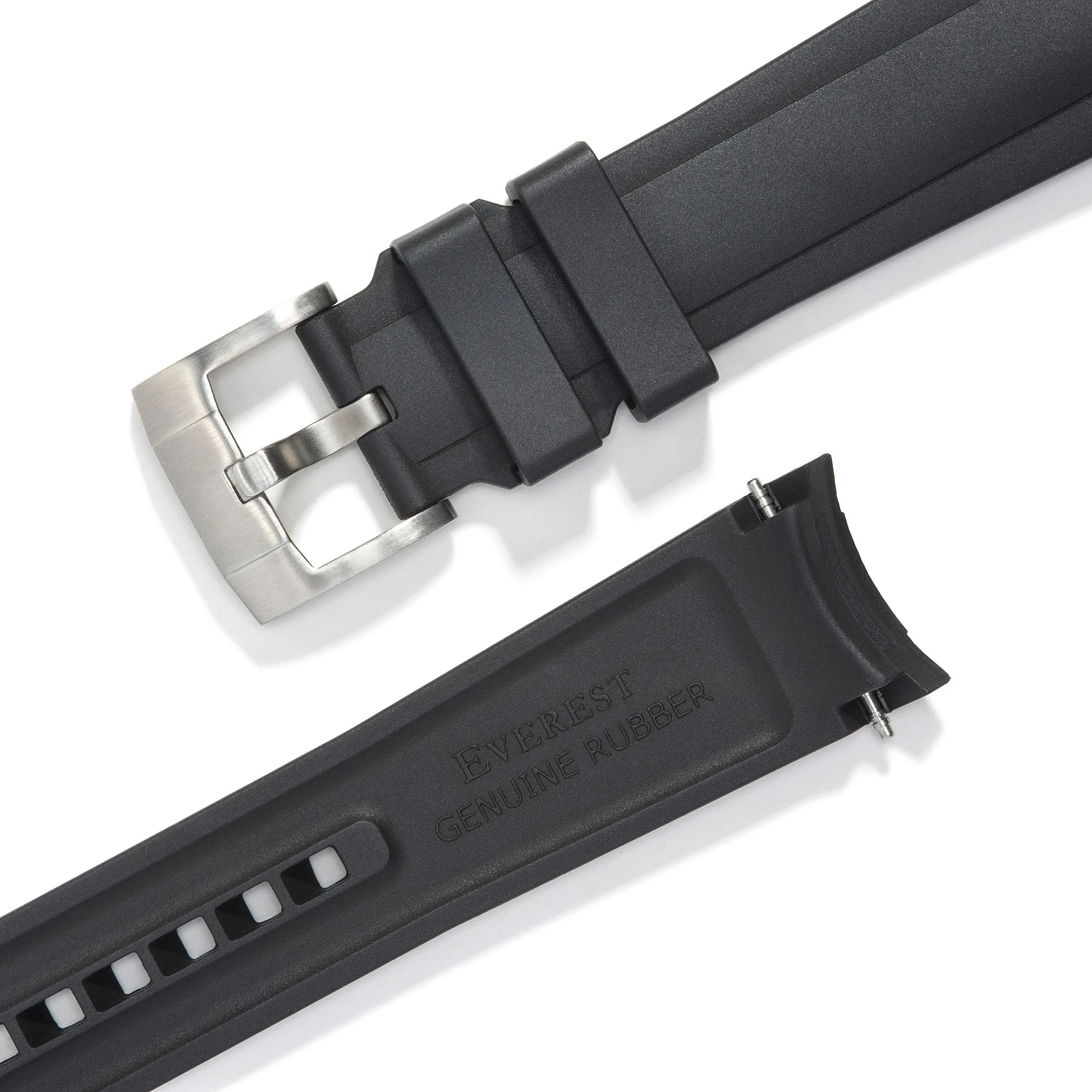 Curved End Rubber Strap for Rolex Explorer II 42mm with Tang Buckle (Produced between 2011-2020)