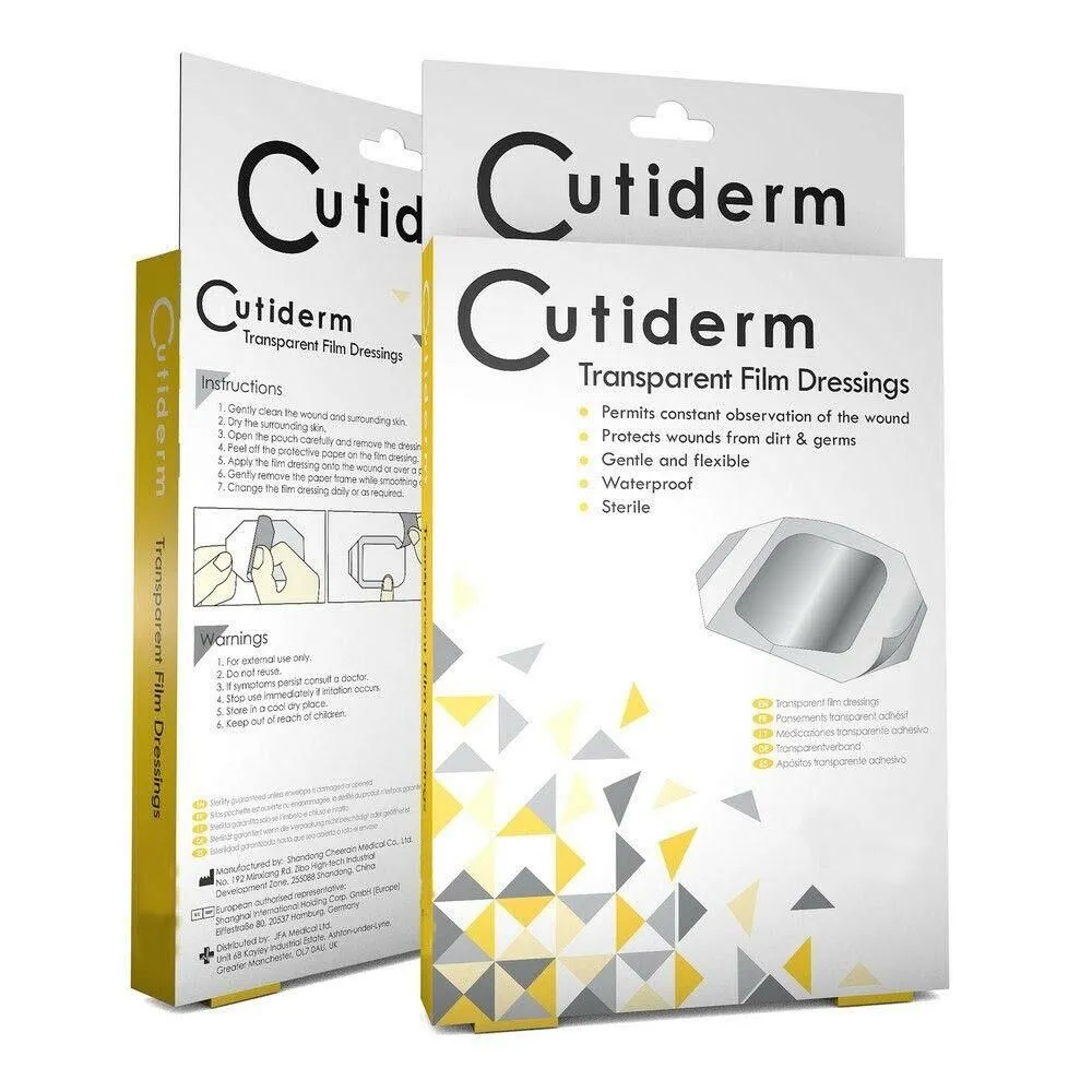 Cutiderm Transparent Film Dressings 100mm x 120mm x 10
