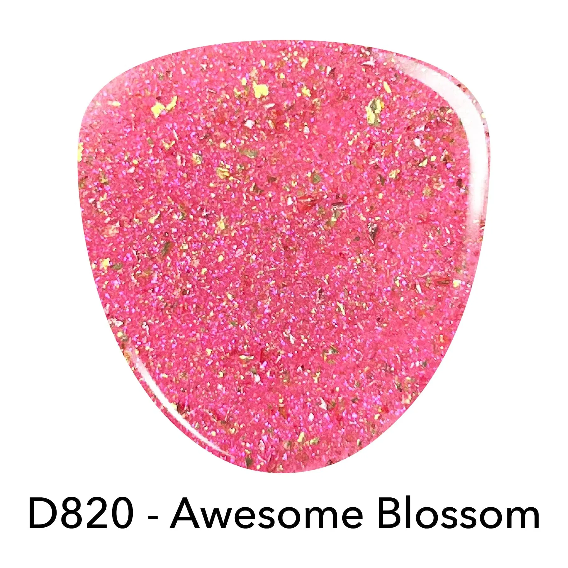 D820 Awesome Blossom Pink Flake Dip Powder