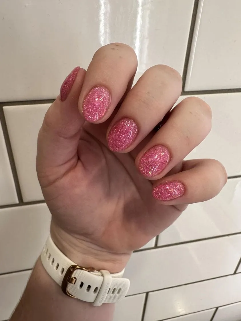 D820 Awesome Blossom Pink Flake Dip Powder