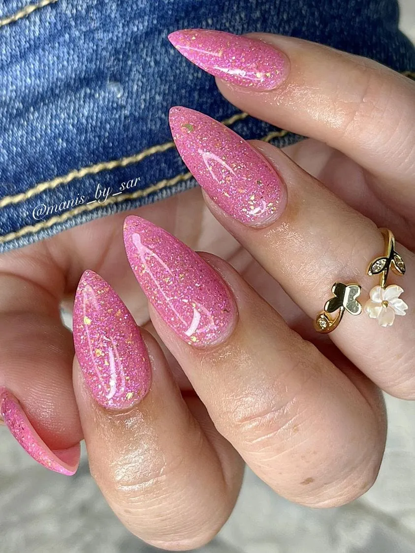 D820 Awesome Blossom Pink Flake Dip Powder