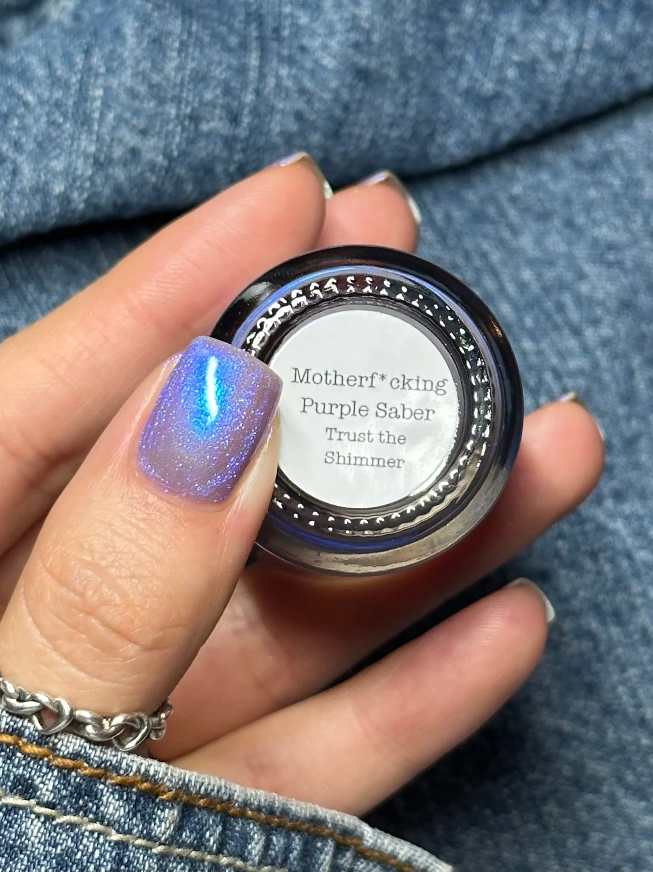 Dam Nail Polish - Trust The Shimmer Collection - Motherf*cking Purple Saber