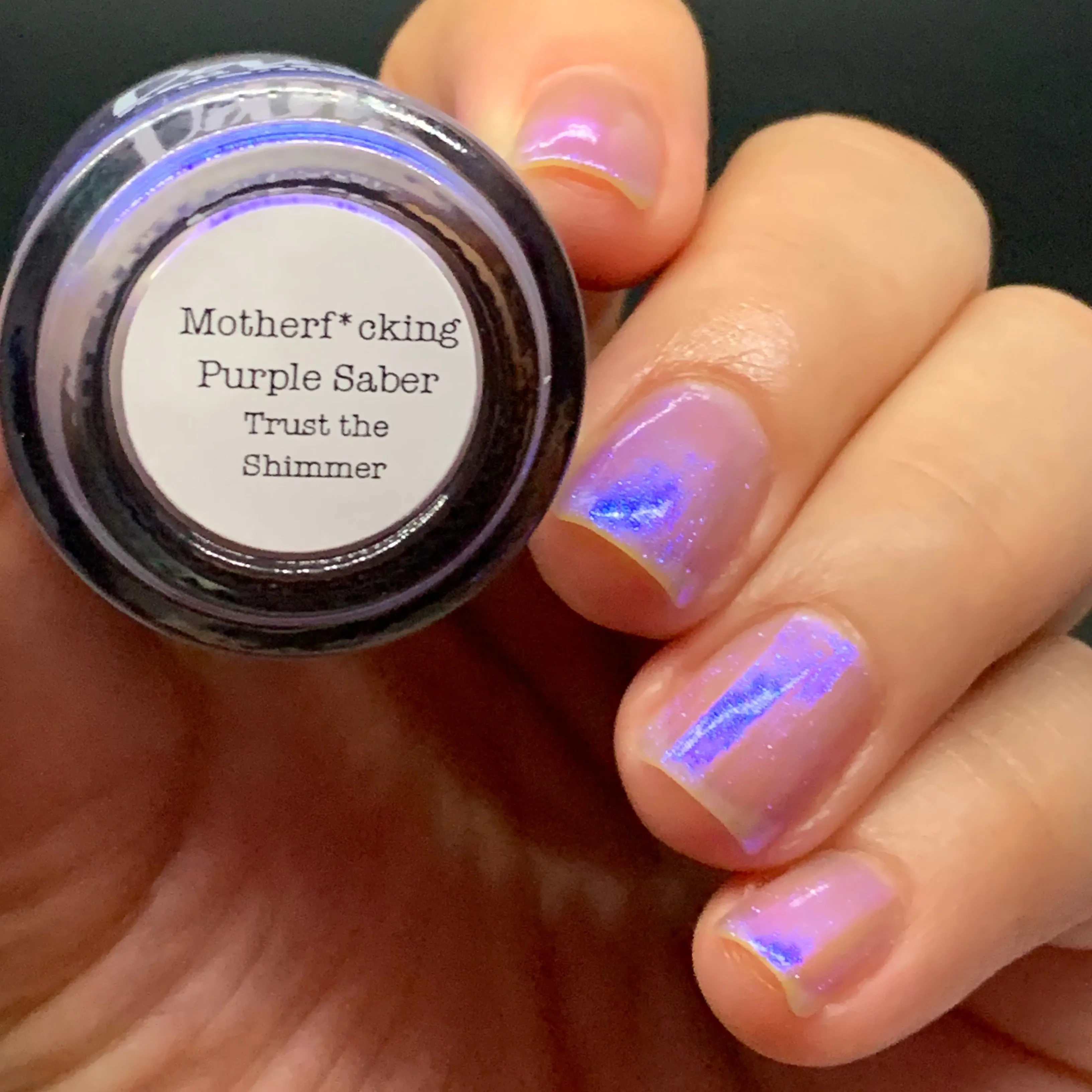 Dam Nail Polish - Trust The Shimmer Collection - Motherf*cking Purple Saber