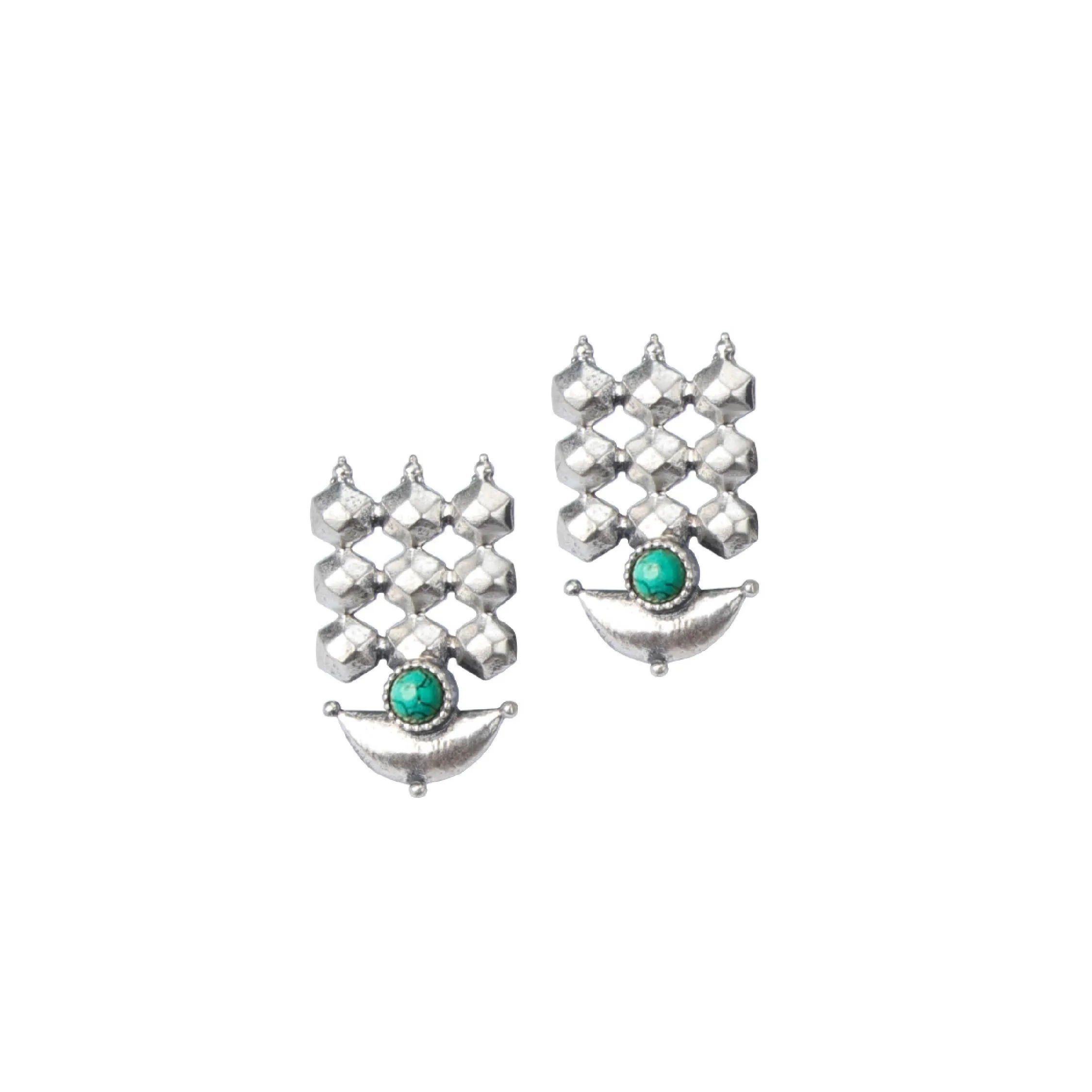 DIYA SILVER EARRINGS BY MOHA (Turquoise)