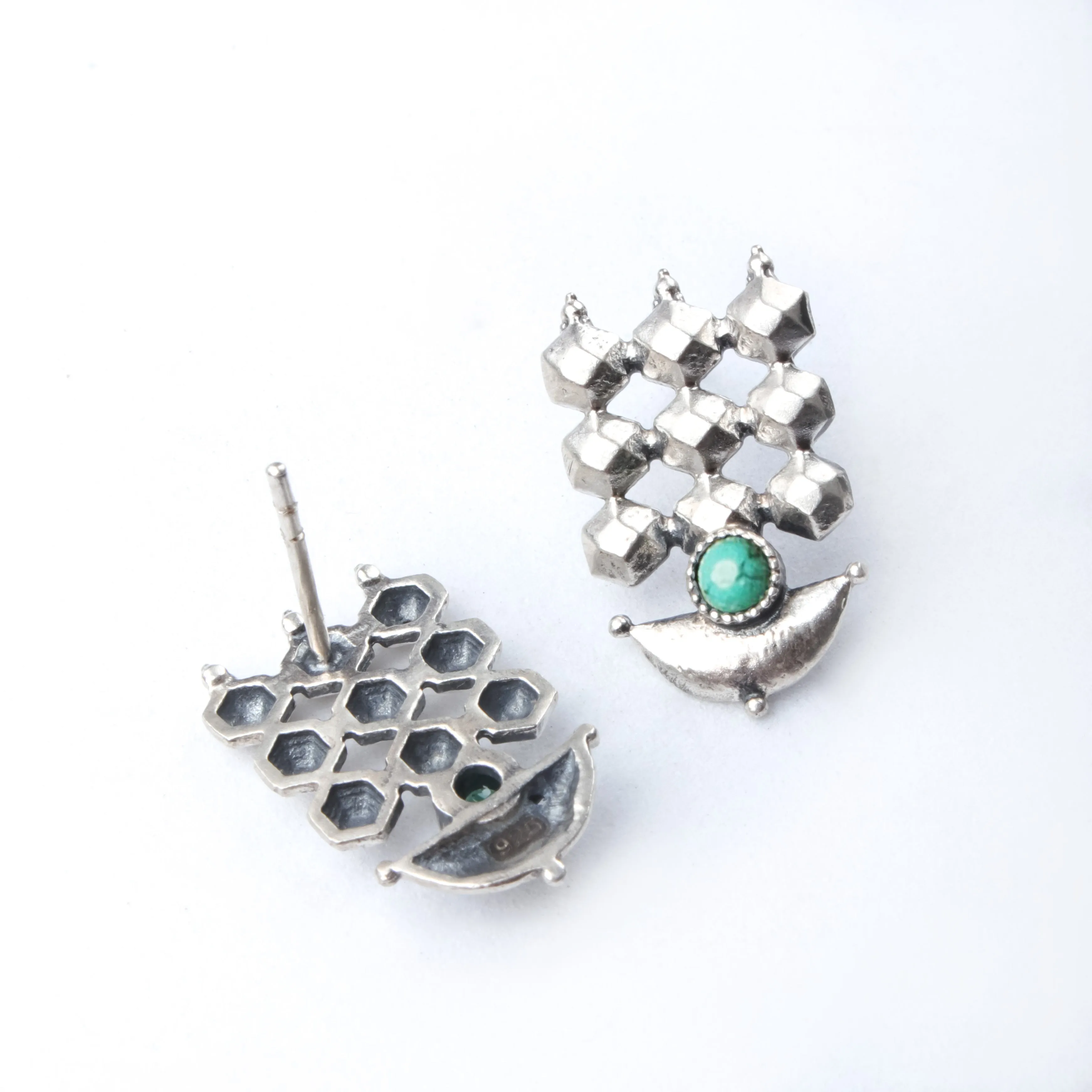 DIYA SILVER EARRINGS BY MOHA (Turquoise)