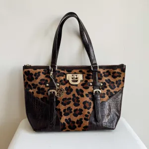 DKNY Leopard & Croc Leather Tote
