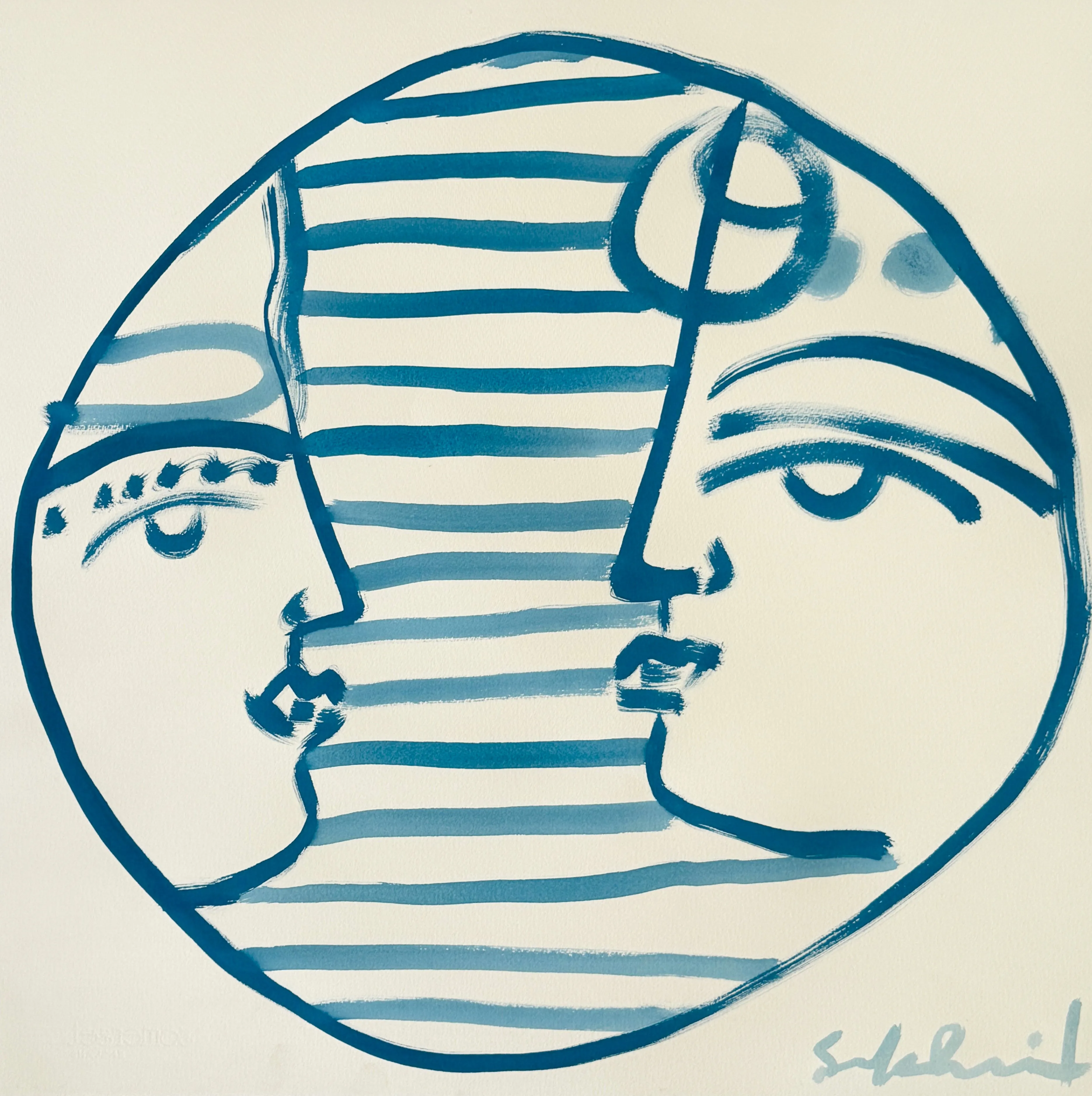 Dual Faces - 22 x 22