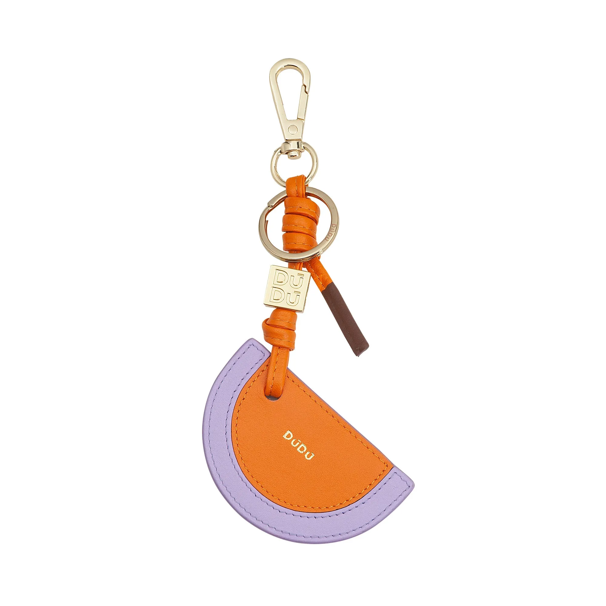 Dudu leather keychain with watermelon, colorful nice keychain, with ring and carabiner, design keychain