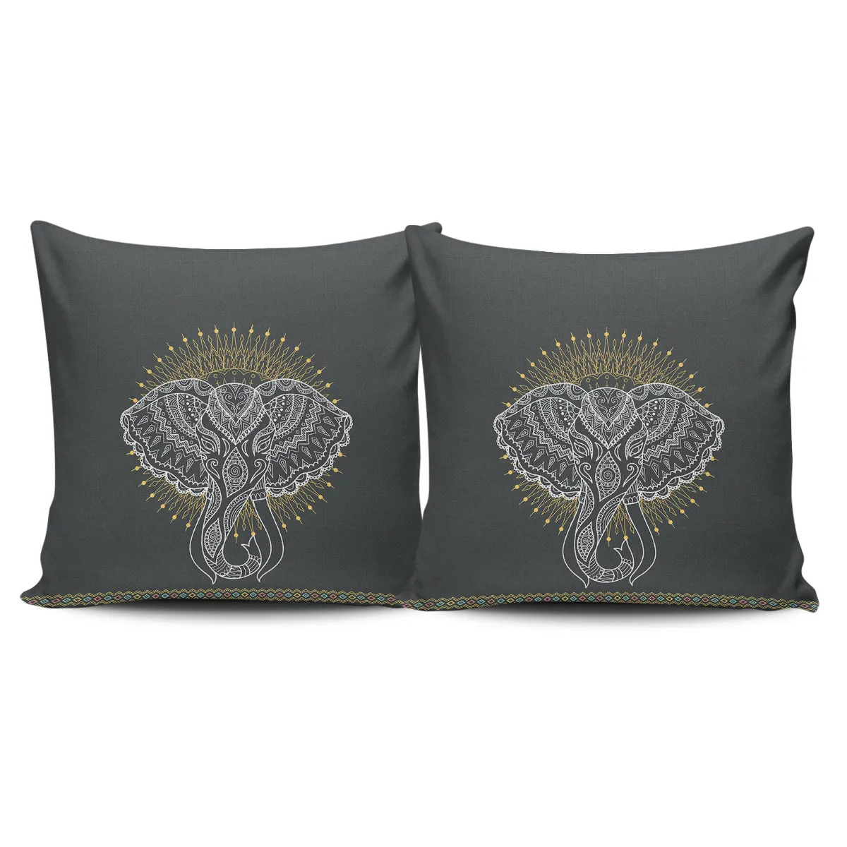 Elephant Abstract Pillow Cover
