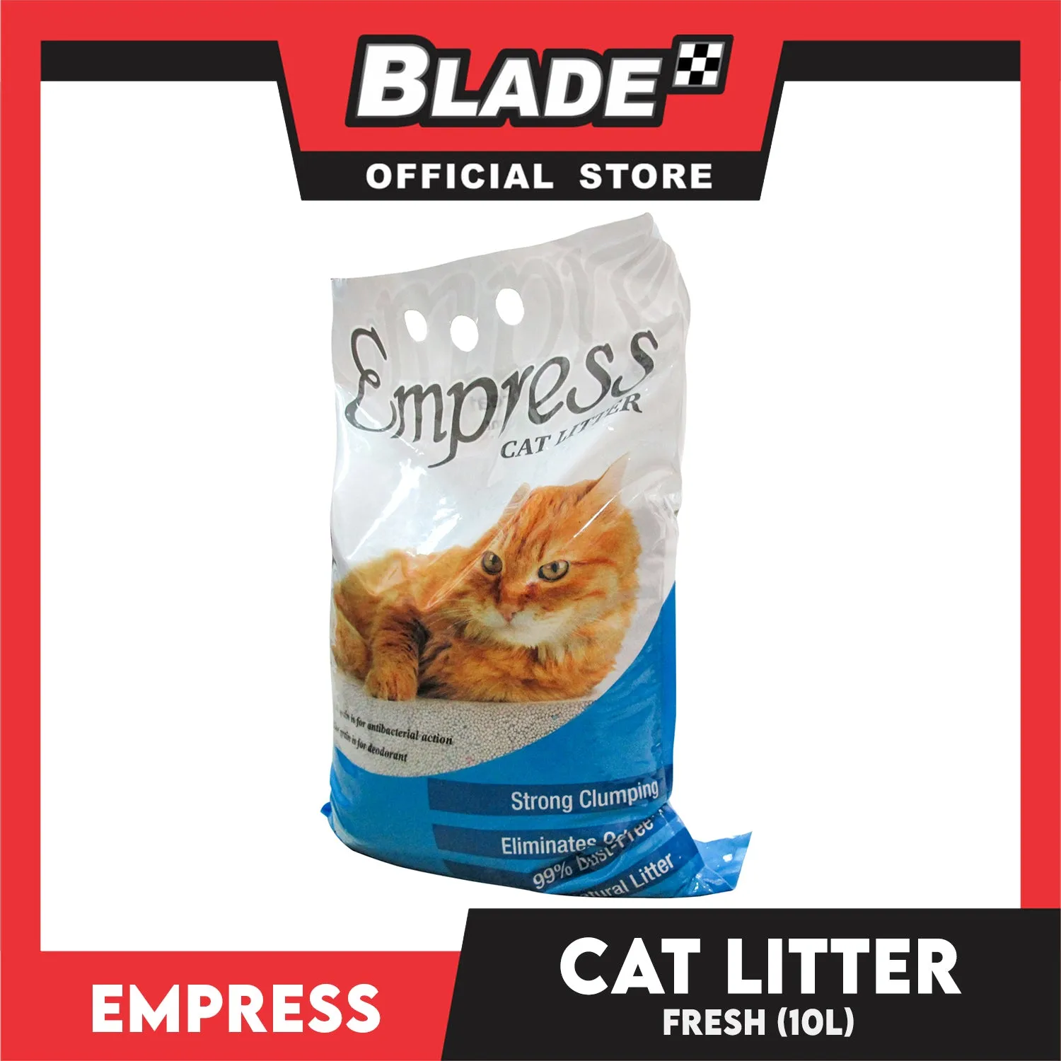 Empress Cat Litter 10 Liters (Fresh Scent) Strong Clumping, Eliminates Odors, 99% Dust Free, 100% Natural Cat Litter