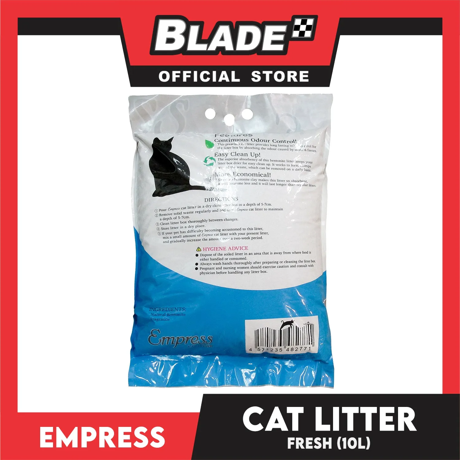Empress Cat Litter 10 Liters (Fresh Scent) Strong Clumping, Eliminates Odors, 99% Dust Free, 100% Natural Cat Litter