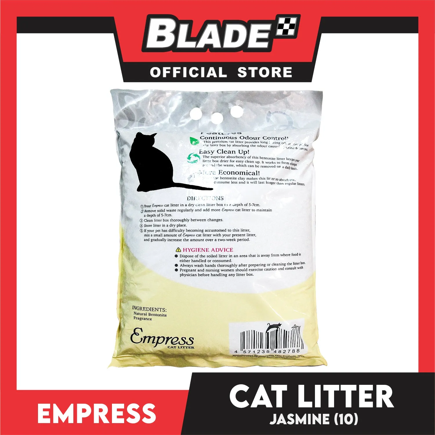 Empress Cat Litter 10 Liters (Jasmine Scent) Strong Clumping, Eliminates Odors, 99% Dust Free, 100% Natural Cat Litter