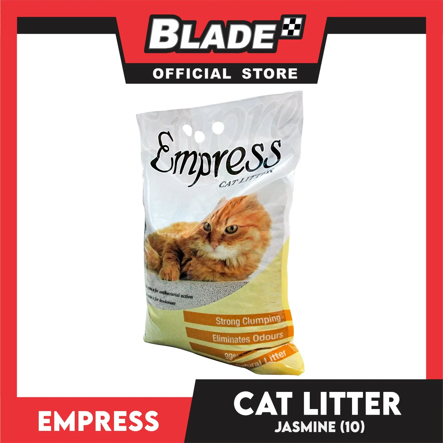 Empress Cat Litter 10 Liters (Jasmine Scent) Strong Clumping, Eliminates Odors, 99% Dust Free, 100% Natural Cat Litter