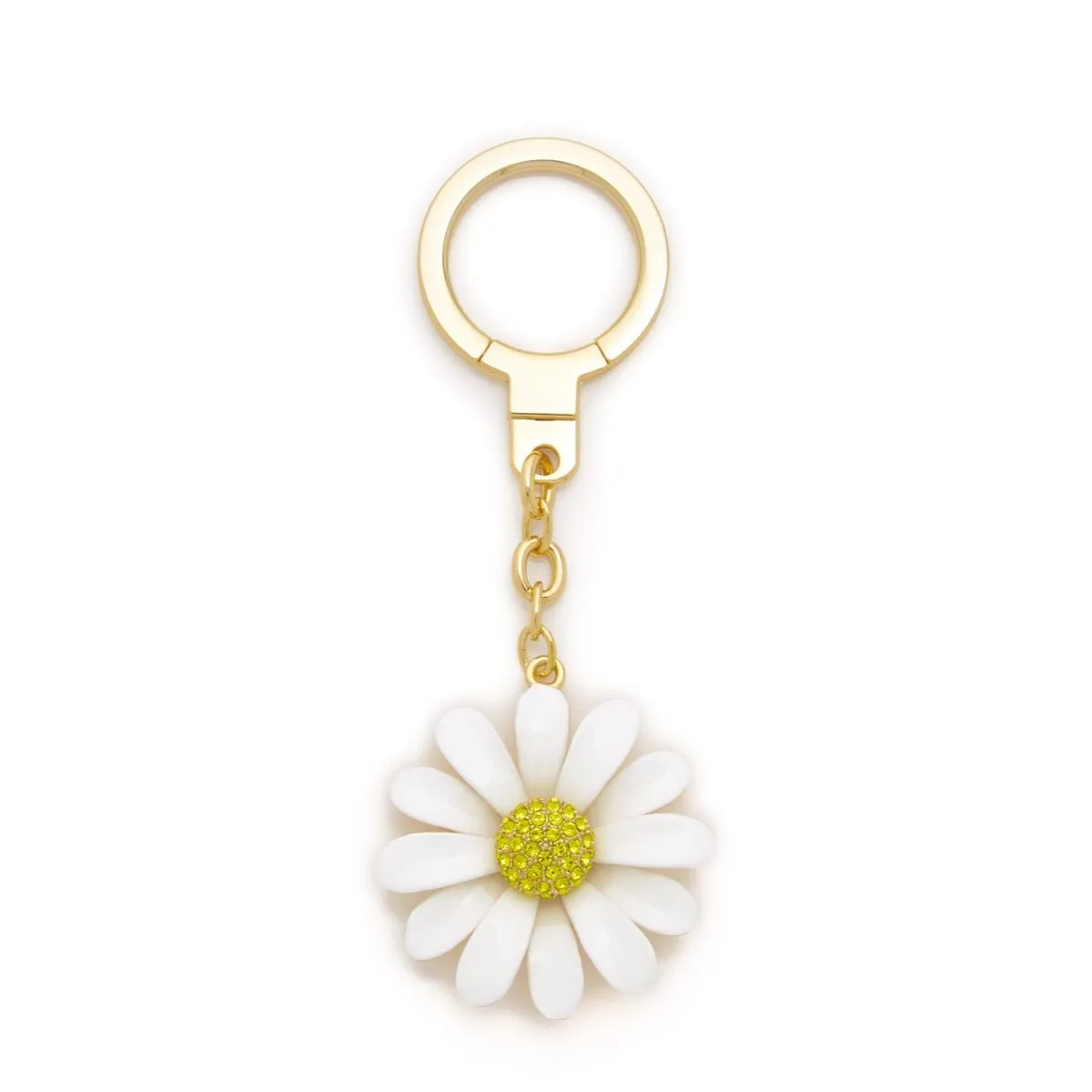 Enamel Daisy Keychain